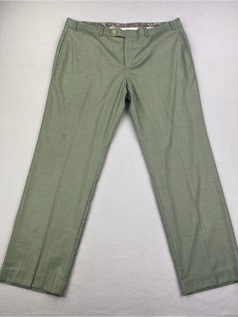 Lauren Ralph Lauren Dress Pants Straight Leg Flat Front Light Sage Men Sz 38x30